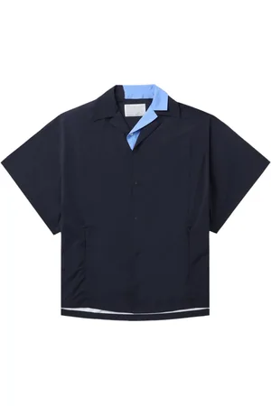 Kolor Contrast-collar layered shirt