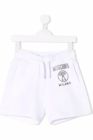 Moschino Logo-print cotton-blend track shorts