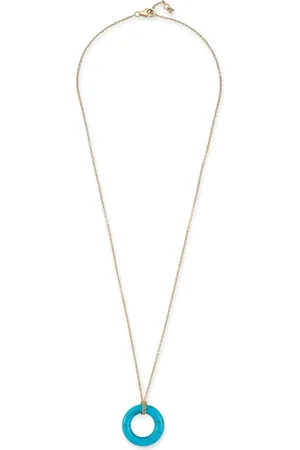 Mateo 14kt yellow Donut turquoise necklace