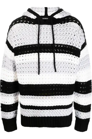 Nahmias Stripe-pattern hooded wool jumper