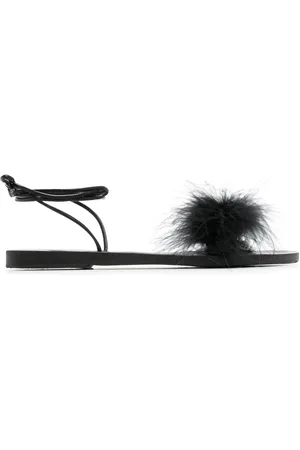 Ancient Greek Sandals Choros Marabu feather leather sandals