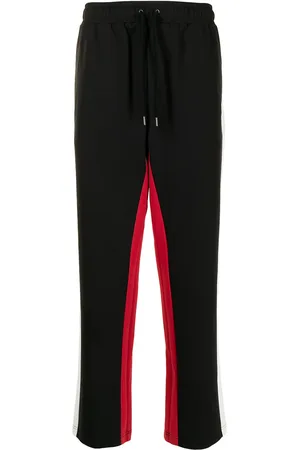 Ports V Side-stripe straight trousers