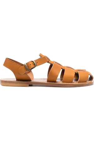 K jacques Caged-design calf-leather sandals