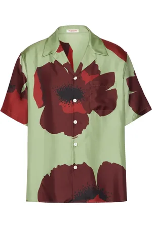 VALENTINO GARAVANI Flower Portrait-print bowling shirt