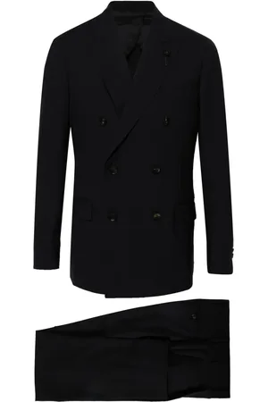 LARDINI Double-breasted wool suit
