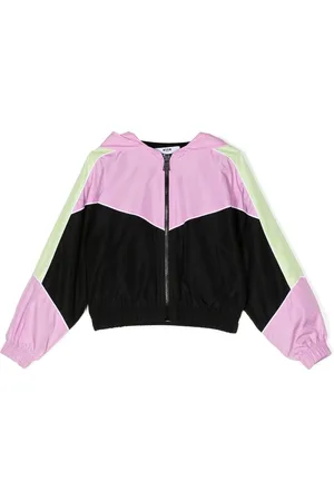 Msgm Zip-up hooded bomber jacket