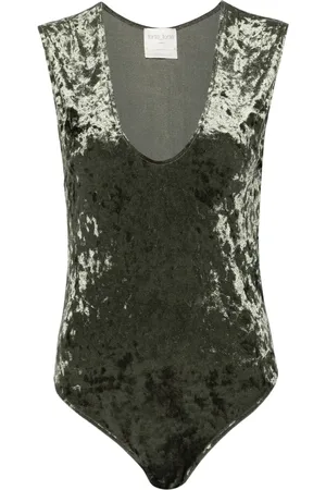 FORTE FORTE Crushed-velvet bodysuit