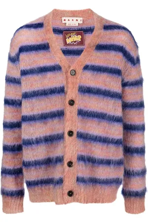 Marni Striped mohair-blend cardigan