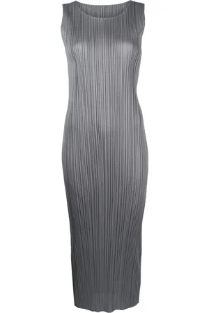 PLEATS PLEASE ISSEY MIYAKE Sleeveless pleated midi dress