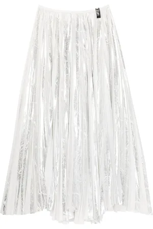 AZ FACTORY 3D metallic-sheen pleated skirt