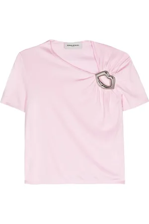 Sonia by Sonia Rykiel Lips-motif asymmetric T-shirt