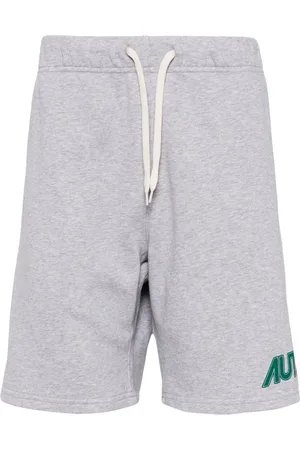 Autry Logo-print cotton track shorts