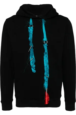JORDAN LUCA Serpentine cotton hoodie