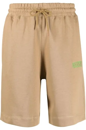 Ganni Logo-embroidered track shorts