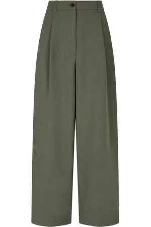 Studio Tomboy Pintuck-detail wide-leg trousers