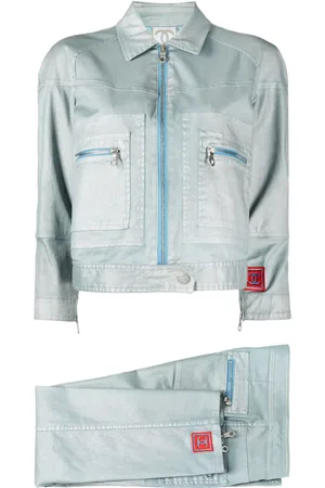 CHANEL 2002 coated denim co-ord set