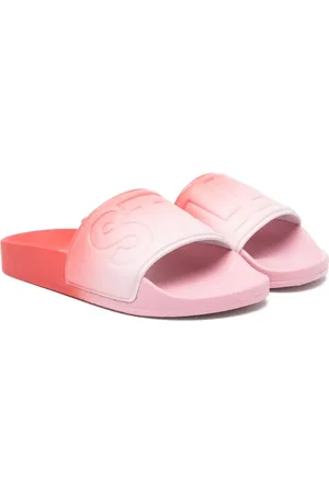 Stella McCartney Logo-embossed ombré-effect slides