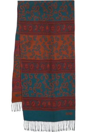 Fendi 2000s paisley-pattern fringed scarf
