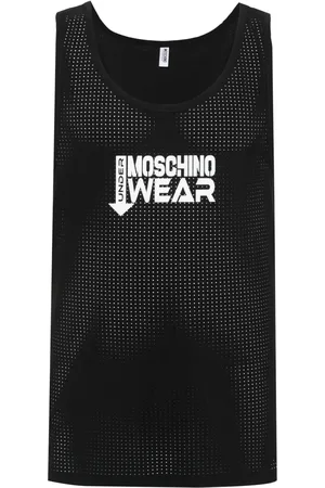 Moschino Rubberised-logo tank top