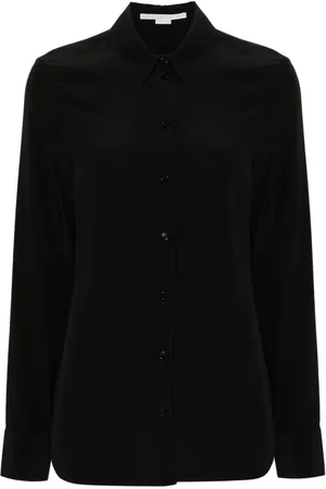 Stella McCartney Pointed-collar silk shirt