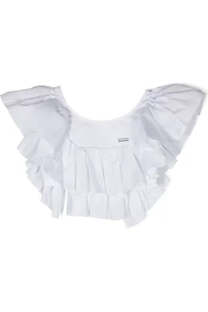 MONNALISA Ruffle-trim cropped blouse