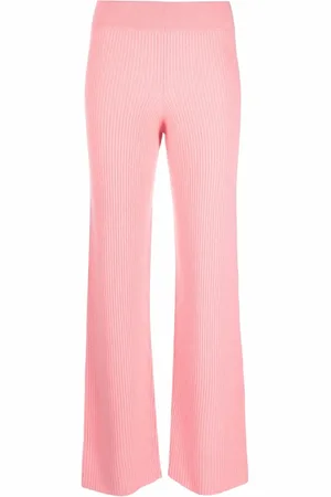 Allude Ribbed-knit cashmere trousers