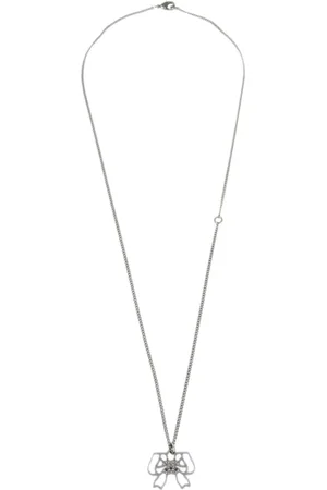 CHANEL 2018 bow-pendant chain necklace