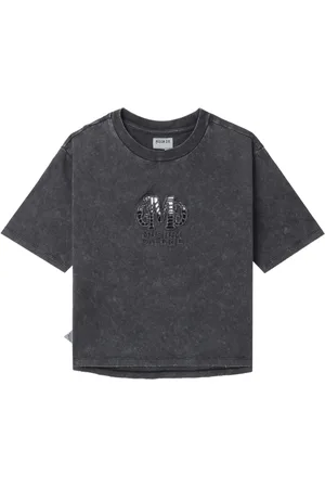 Musium Div. Cut-out cotton cropped T-shirt