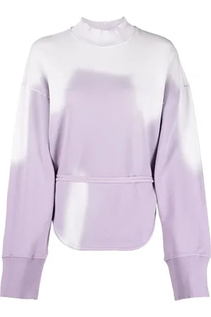 The Attico Tie-dye cotton tie-waist sweatshirt