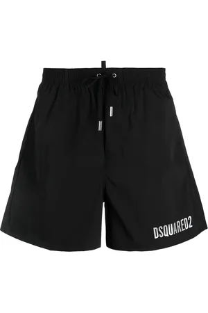Dsquared2 Icon metallic-logo drawstring swim shorts
