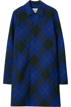 Burberry Checked twill single-breasted car coat