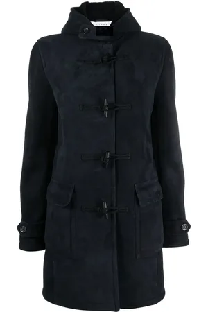 LISKA Faux-fur lined suede duffle coat