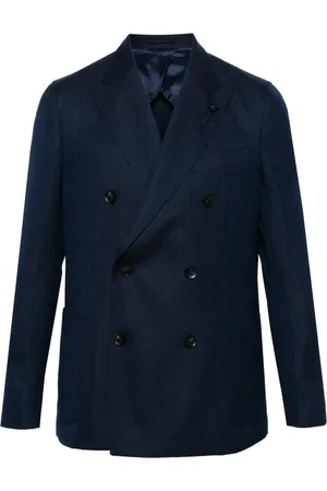 LARDINI Notched-lapels single-breasted blazer