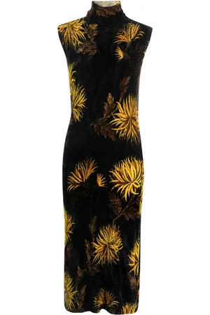 Etro Floral-print corduroy midi dress
