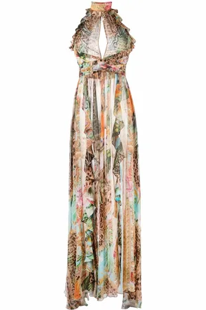 Philipp Plein Baroque-print maxi dress