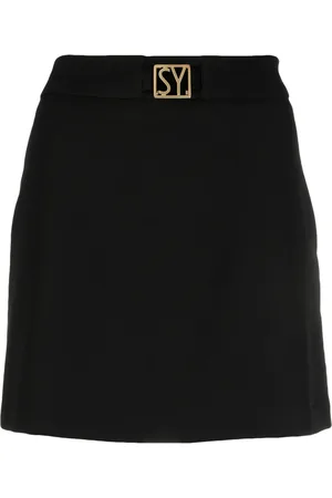 SEVENTY BY SERGIO TEGON Logo-plaque A-line miniskirt