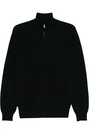 BRIONI Half-zip mock neck sweater