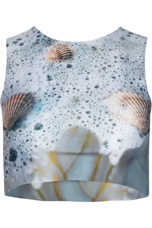 DI PETSA Graphic-print cropped tank top