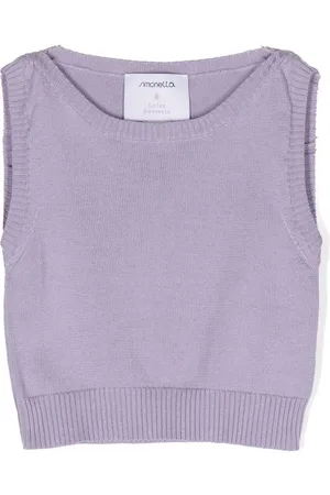 Simonetta Fine knit sleeveless vest