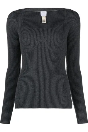 Patou Cut-out wool-blend top