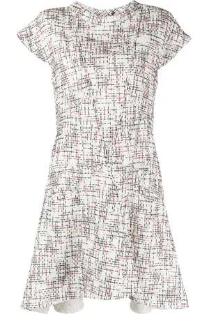 CHANEL 2000s tweed flared dress