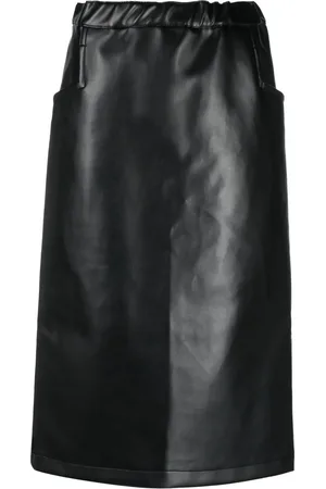 Comme des Garçons High-waisted faux leather skirt