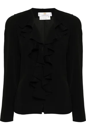 Givenchy 1990s single-breasted ruffled jacket