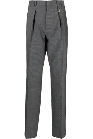 Fendi Elasticated-waistband wool tailored trousers