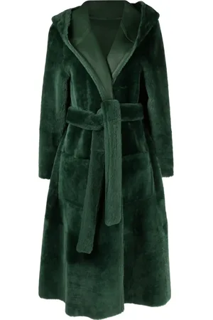 LISKA Reversible hooded sheepskin coat