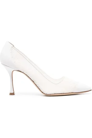 Manolo Blahnik 90mm Sololaria floral-lace pumps