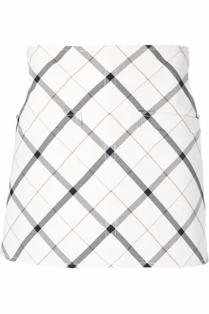 Courrèges High-waisted checked miniskirt
