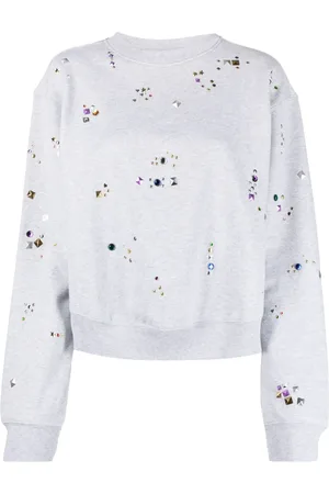 Paco rabanne Stud-detail organic cotton sweatshirt