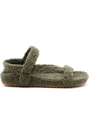 Sarah Chofakian Fluffy touch-strap sandals