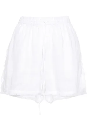 P.A.R.O.S.H. Logo-embroidered frayed shorts